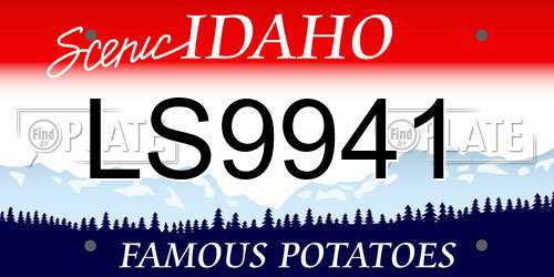 LS9941 Idaho License Plate