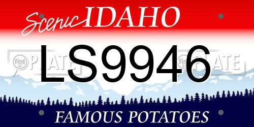 LS9946 Idaho License Plate