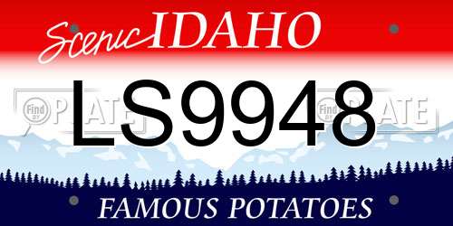 LS9948 Idaho License Plate