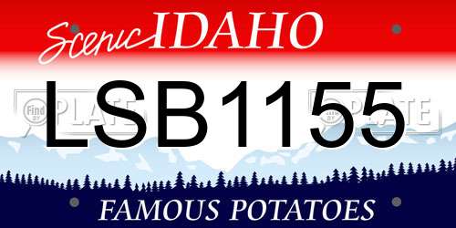 LSB1155 Idaho License Plate