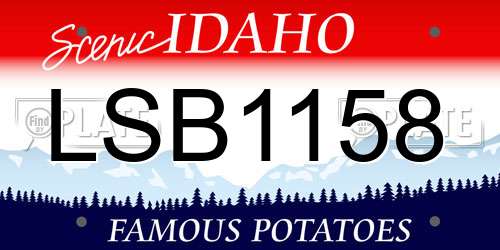 LSB1158 Idaho License Plate