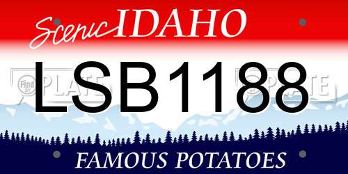 LSB1188 Idaho License Plate