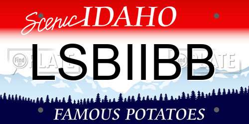 LSBIIBB Idaho License Plate