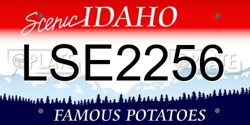 LSE2256 Idaho License Plate