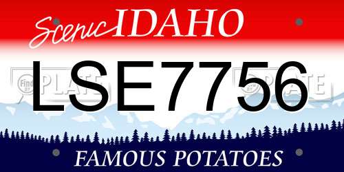 LSE7756 Idaho License Plate