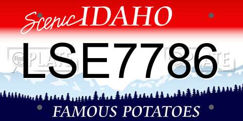 LSE7786 Idaho License Plate