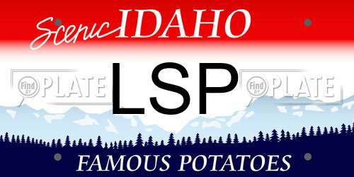 LSP Idaho License Plate