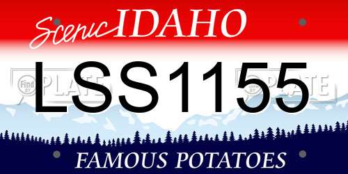 LSS1155 Idaho License Plate