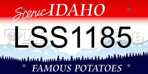 LSS1185 Idaho License Plate