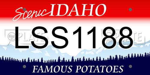 LSS1188 Idaho License Plate