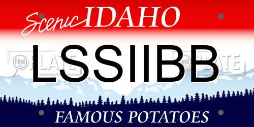 LSSIIBB Idaho License Plate