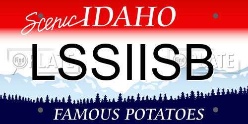 LSSIISB Idaho License Plate