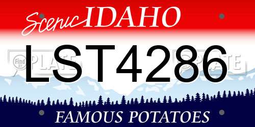 LST4286 Idaho License Plate