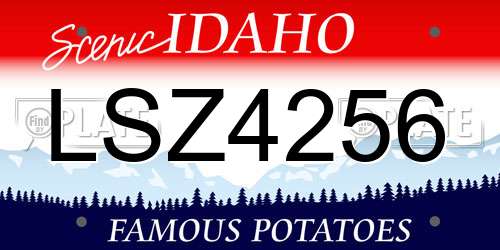 LSZ4256 Idaho License Plate