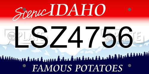 LSZ4756 Idaho License Plate