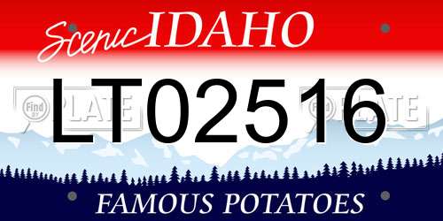 LT02516 Idaho License Plate