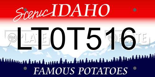 LT0T516 Idaho License Plate