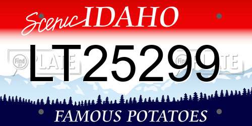 LT25299 Idaho License Plate