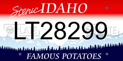 LT28299 Idaho License Plate