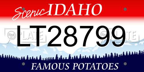 LT28799 Idaho License Plate