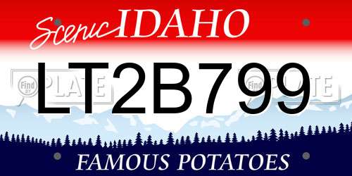 LT2B799 Idaho License Plate