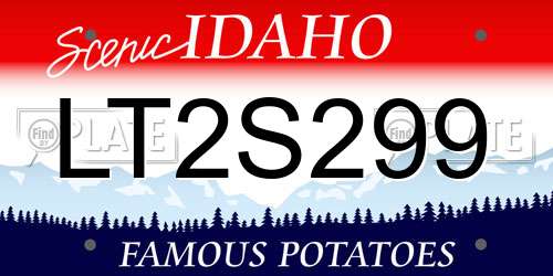 LT2S299 Idaho License Plate