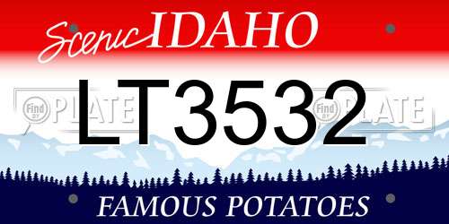 LT3532 Idaho License Plate