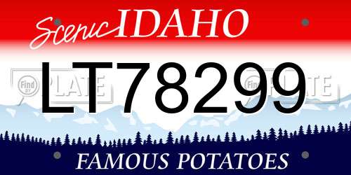 LT78299 Idaho License Plate