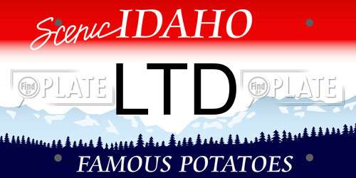 LTD Idaho License Plate