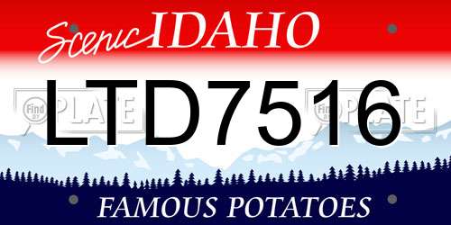 LTD7516 Idaho License Plate