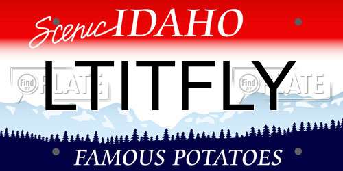 LTITFLY Idaho License Plate