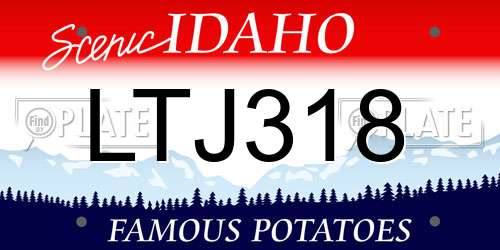 LTJ318 Idaho License Plate