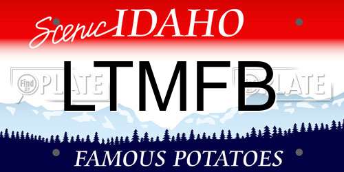 LTMFB Idaho License Plate