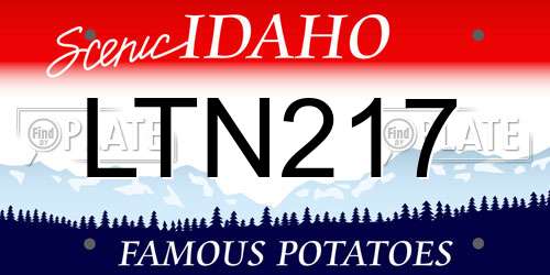LTN217 Idaho License Plate