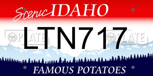 LTN717 Idaho License Plate