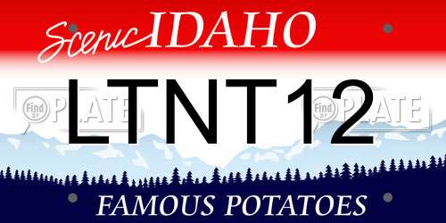 LTNT12 Idaho License Plate