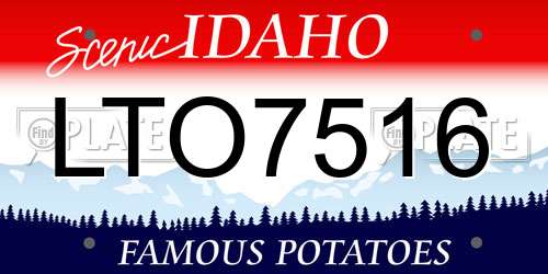 LTO7516 Idaho License Plate