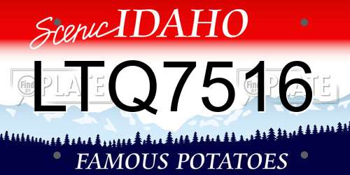 LTQ7516 Idaho License Plate