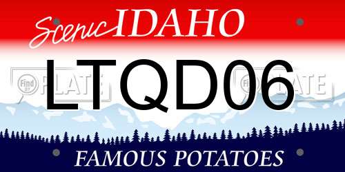 LTQD06 Idaho License Plate