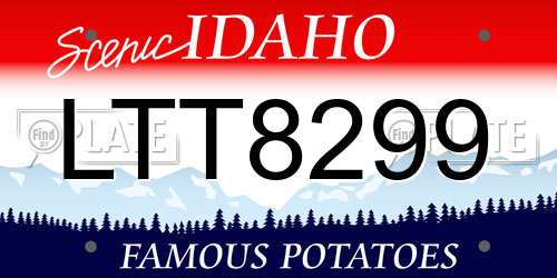 LTT8299 Idaho License Plate