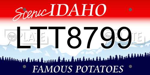 LTT8799 Idaho License Plate