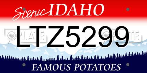LTZ5299 Idaho License Plate