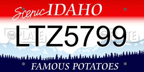 LTZ5799 Idaho License Plate