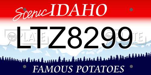 LTZ8299 Idaho License Plate