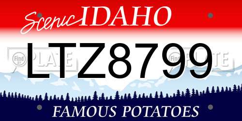 LTZ8799 Idaho License Plate