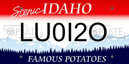 LU0I2O Idaho License Plate
