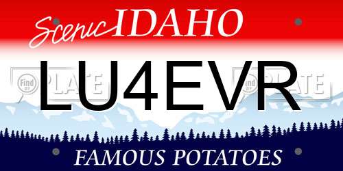 LU4EVR Idaho License Plate