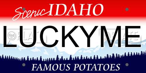 LUCKYME Idaho License Plate