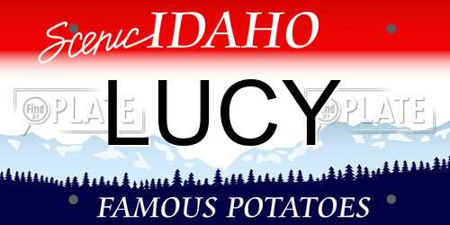LUCY Idaho License Plate