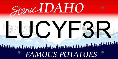 LUCYF3R Idaho License Plate